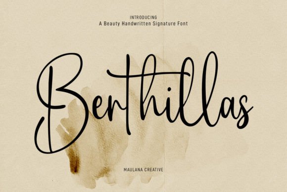 Berthillas: A Dazzling Script Font for Web Design