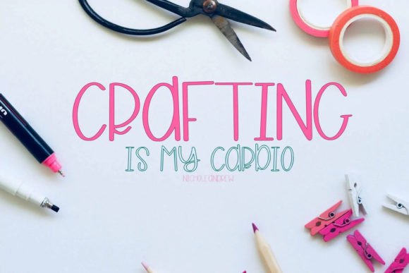 Crafting is My Cardio Font for Editorial Design