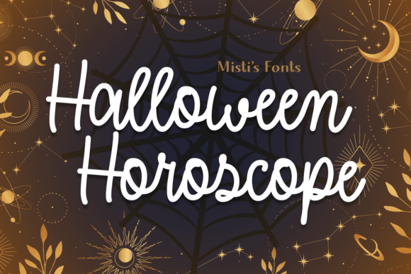 Halloween Horoscope Font for Branding
