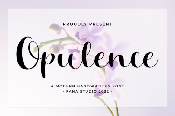 Opulence Script for Editorial Design