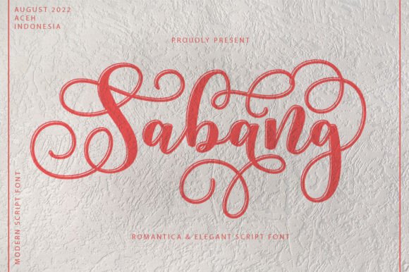 Sabang: A Feminine Script Font for Modern Branding