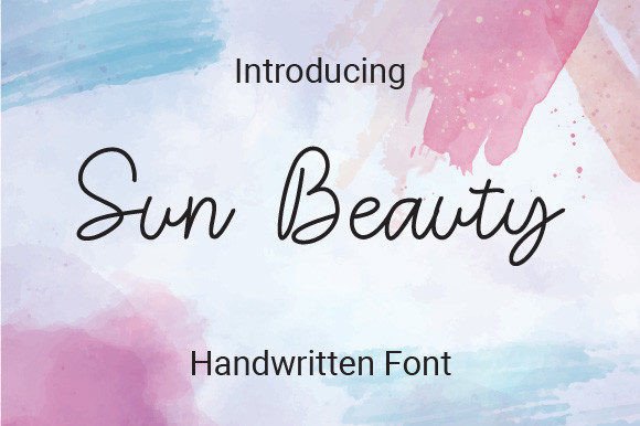 Sun Beauty: A Handwritten Font for Editorial Elegance
