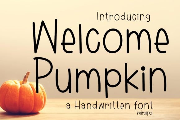 Welcoming Typography with Welcome Pumpkin